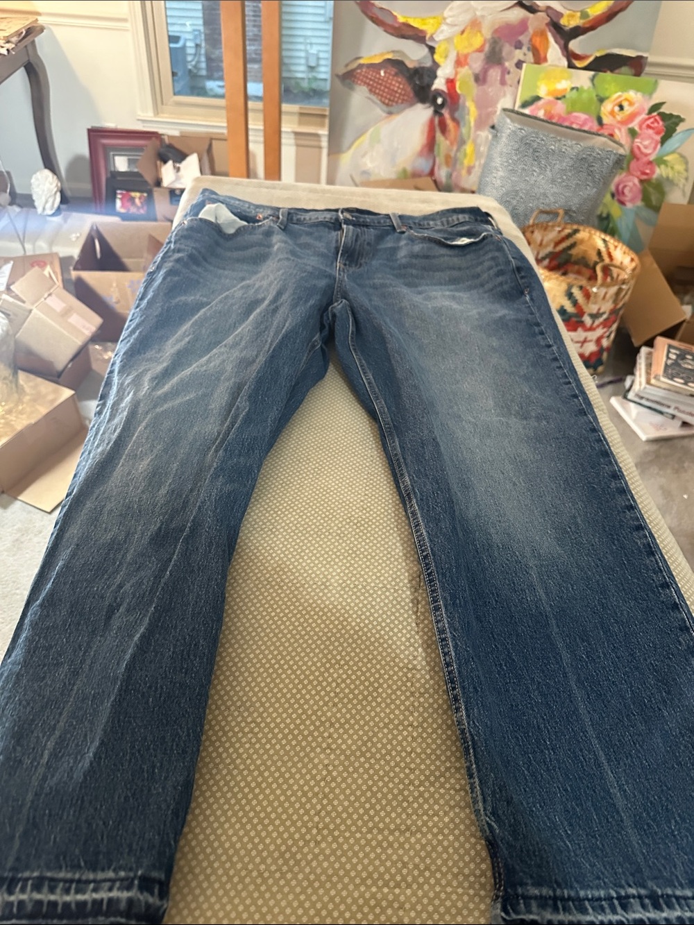 GAP Women's Boyfriend Jeans - Medium Blue Washed Denim